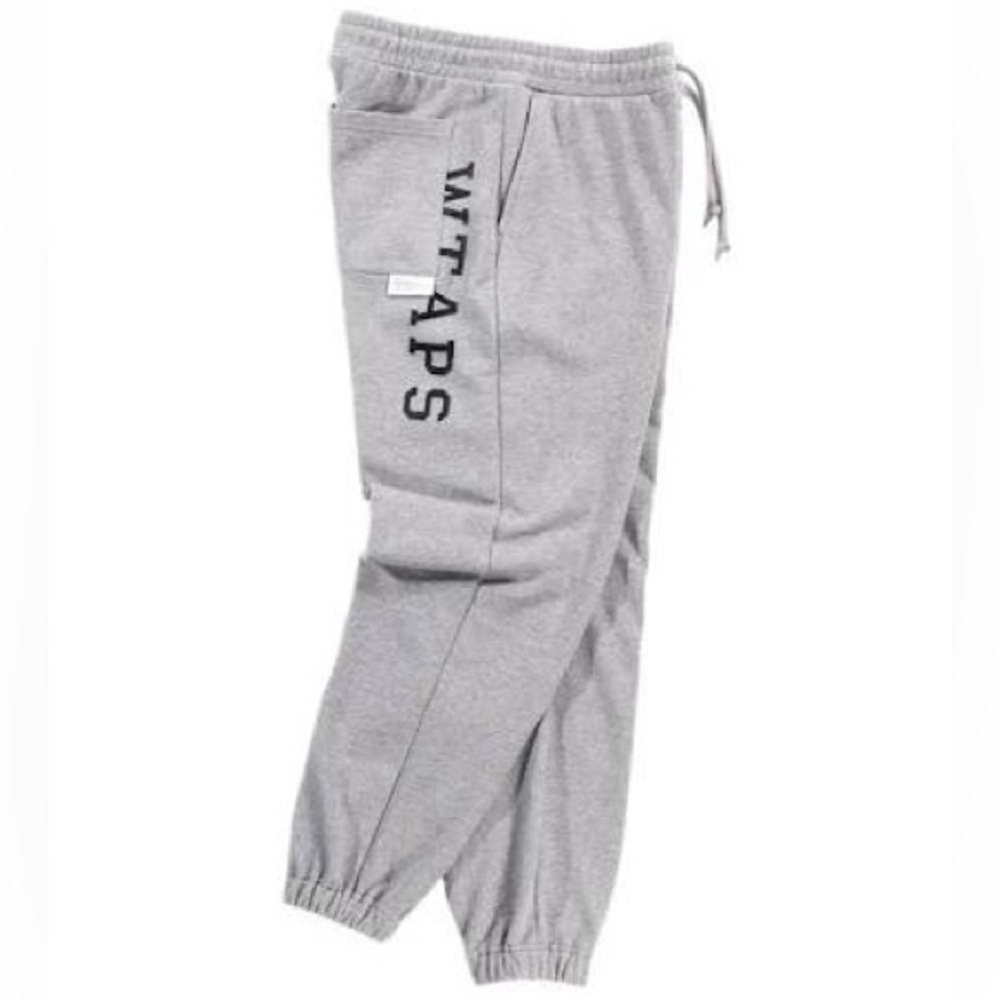 WTAPS Japan - Authentic Tapered Cotton Academy Jersey Sweatpants Ash Gray